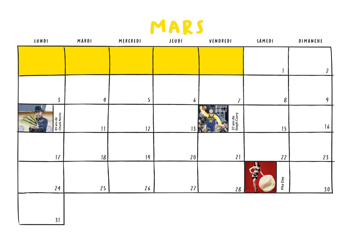 Calendrier 2025 - MIAM, 365 JOURS!